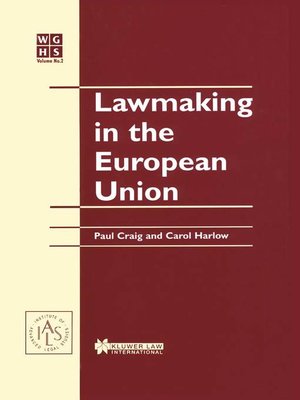 cover image of Lawmaking in the European Union